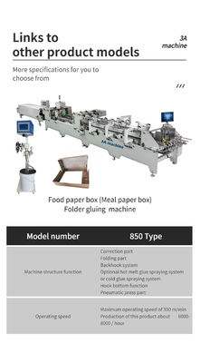 130mm-500mm 완전 자동 플렉소 프린터 폴더 접착기 빠른 접착 및 접착